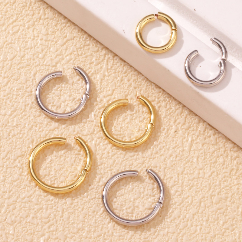 T08 DIY饰品配件 纯铜 带弹簧 可开合 方向扣 珠项链手链用