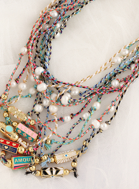 潮牌项链丽晶明珠珍珠珍珠欧美