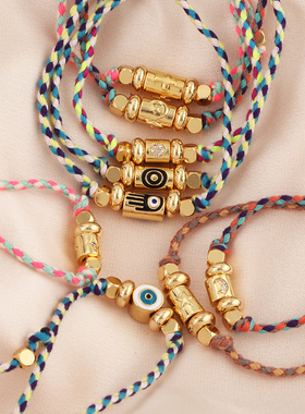 潮牌欧美流行打结手绳环保清新