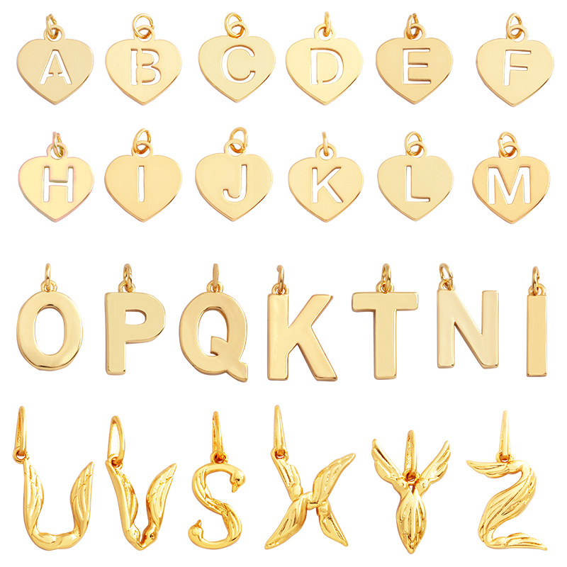 M45 M70 L01欧美流行配件 天鹅 羽毛 爱心 字母 项链挂件 项坠