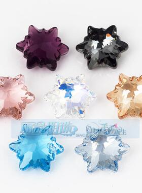 diy饰品配件水晶雪花项坠