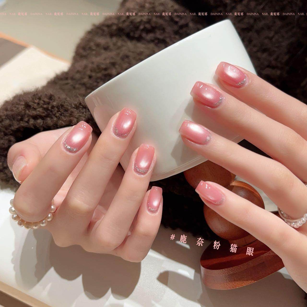 2026网红流行色显白超亮玻璃珠猫眼胶指甲油胶15ml瓶装美甲店专用