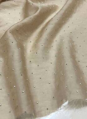春夏银珠烫花闪闪亮连衣裙布料