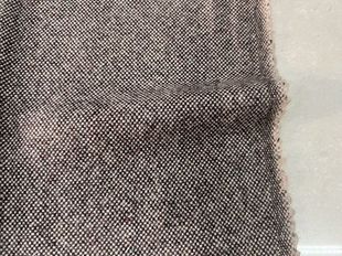 全羊毛面料 秋冬经典款 咖啡色小方格编织色织亮丝钢花呢毛料布料