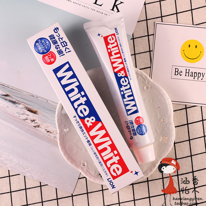 日本 獅王 white 美白牙膏 亮白去漬 清新口氣 薄荷味150g