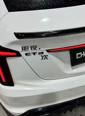 那夜ct5次网红汽车个性搞笑凯迪拉克CT4车尾车标创意装饰改装车贴