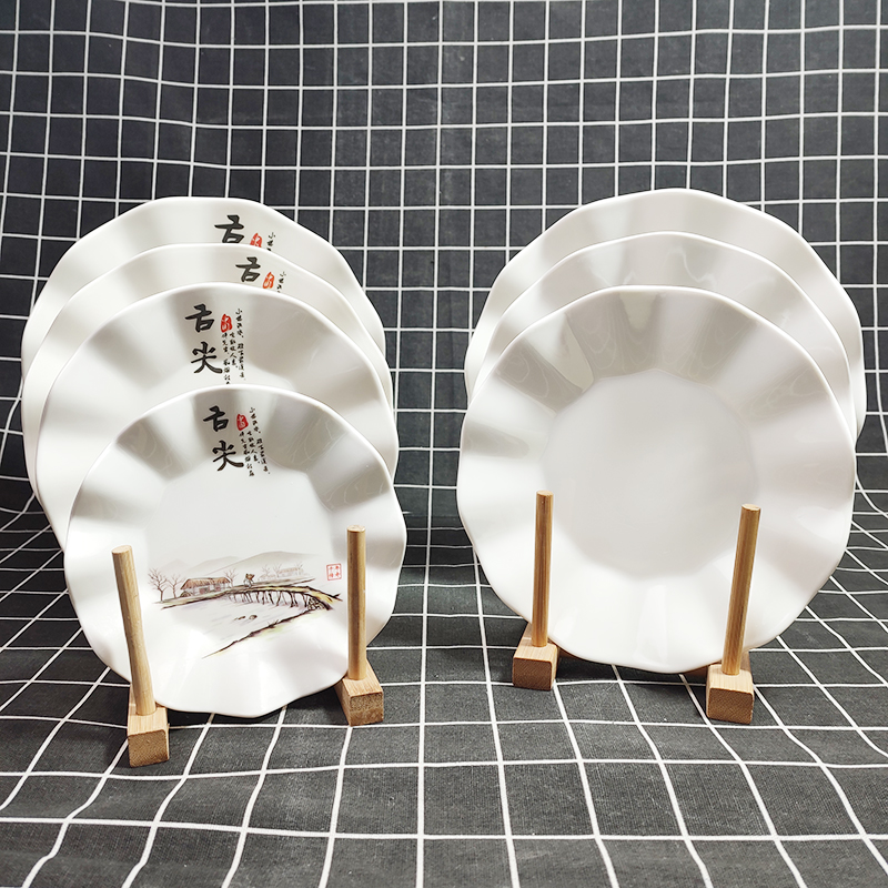 密胺圆形复古风中式盘子