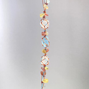 敦煌风白水晶海蓝宝原石手链macrame编织手链民族风闺蜜学生手绳