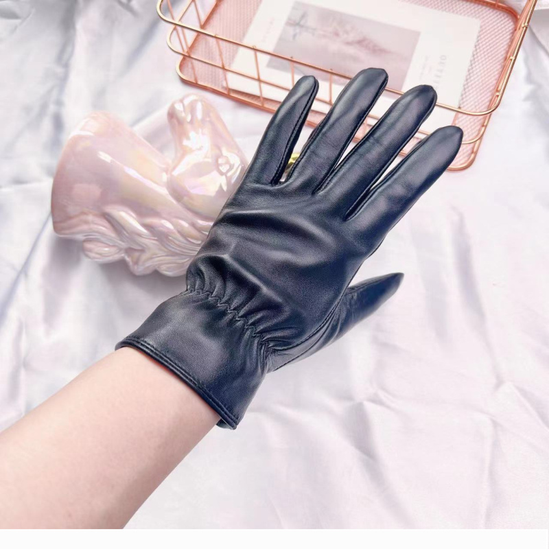 微瑕疵品 特价处理 羊皮女款冬季加绒保暖户外骑车学生运动手套男