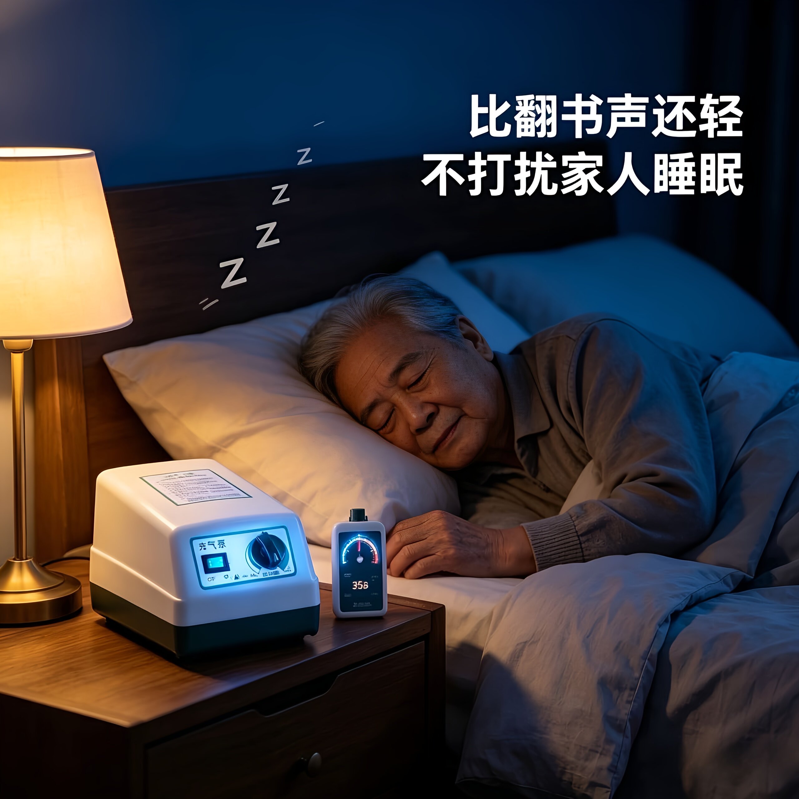 双管通用防褥疮气床垫充气泵气垫床专用气泵护理垫泵电动静音波动