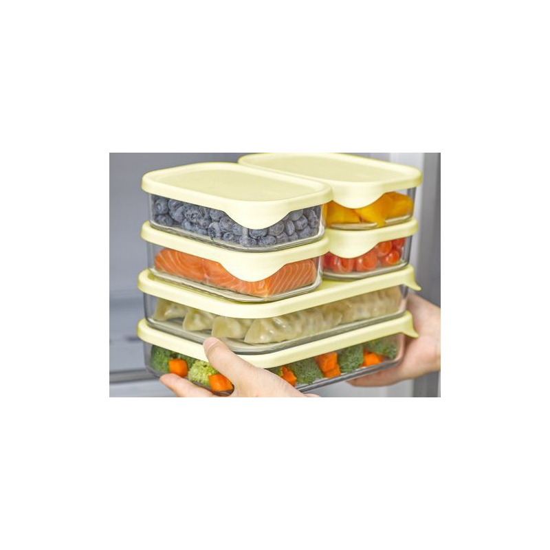 Glasslock玻璃保鲜盒厨房冰箱食品饺子收纳盒耐热冷冻储物盒新