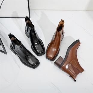 新款 切尔西靴百搭方头时尚 短靴9529 吉娜专属