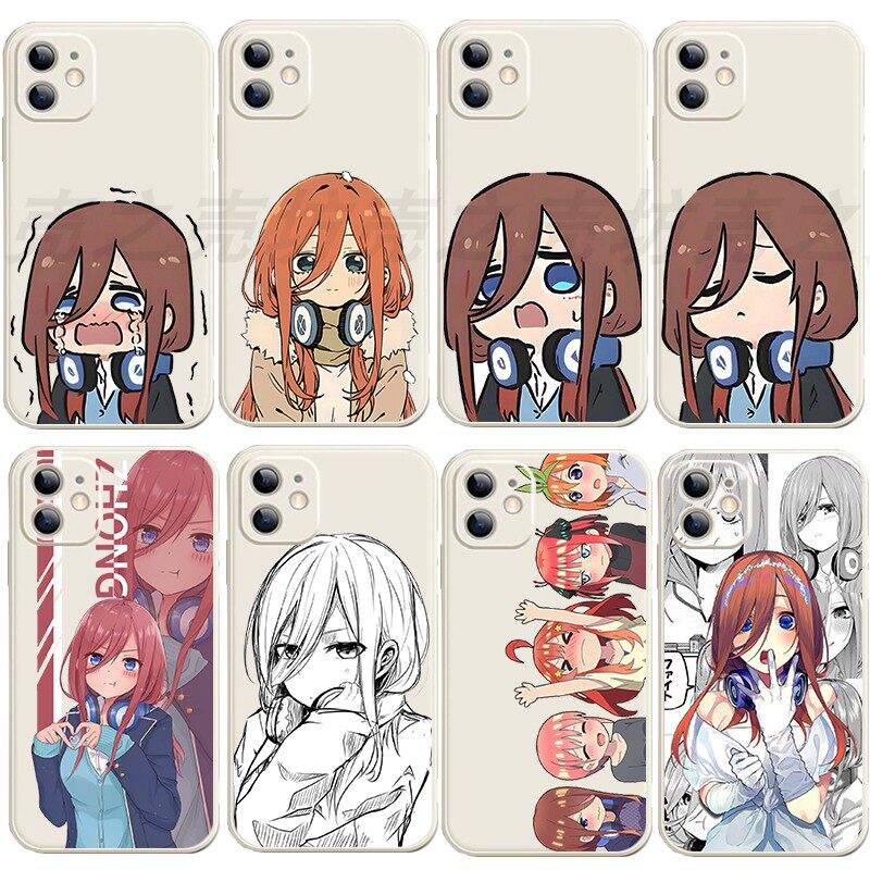 中野三玖手机壳适用苹果17e/16/15/14/13五等分的花嫁iphone12promax硅胶11全包一加Turbo6V魅族21一加Ace6t