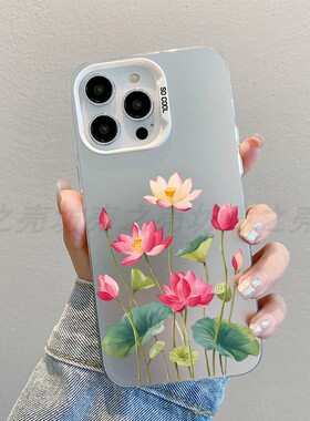 荷花手机壳适用红米k90k80k70k60K50k40彩银壳红米note15透明红米Turbo5max女小米17/15pro/14/13/12/11/10