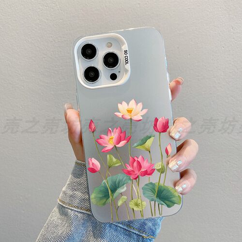 荷花手机壳适用红米k90k80k70k60K50k40彩银壳红米note15透明红米Turbo5max女小米17/15pro/14/13/12/11/10