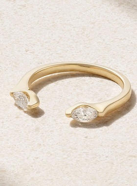 欧美热销爆款s925纯银椭圆锆石个性百搭感轻奢开口戒指