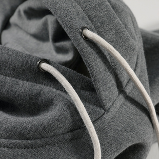 匹戏460G重磅加绒连帽卫衣男深花灰外套纯棉美式 保暖 复古休闲冬季