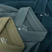 300g匹戏重磅男长袖 定制团体服工作服纯色休闲新疆全棉商务 polo衫