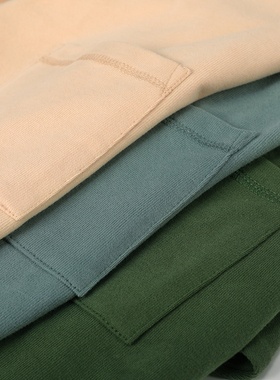 匹戏300g重磅宽松新疆棉大码短袖T恤男五分袖落肩袖口袋上衣半袖