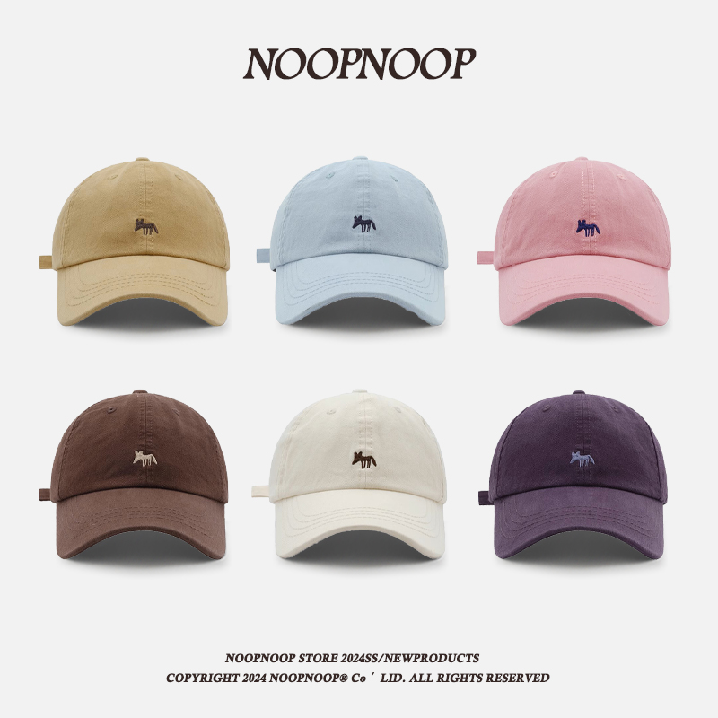 2024新品刺绣狐狸休闲百搭棒球帽