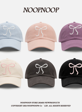 高品质 韩国ins风蝴蝶结棒球帽甜美可爱帽子女生百搭软顶鸭舌帽