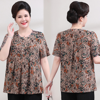 夏季短袖宽松大码小衫T恤上衣