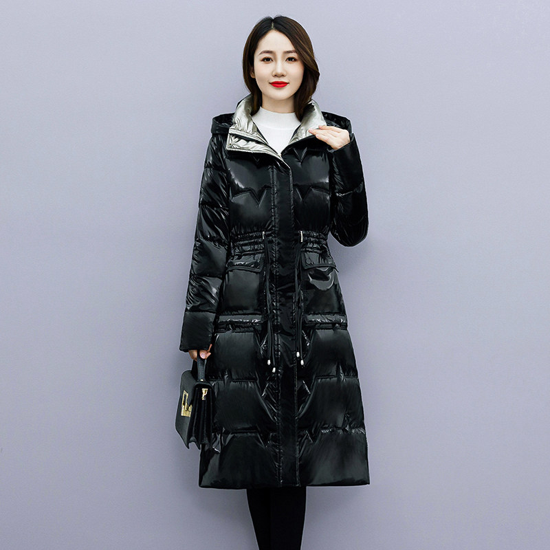 羽绒棉中长款修身棉服