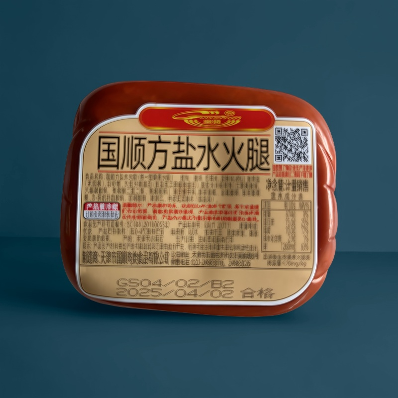 天津国顺纯肉400g老字号方火腿
