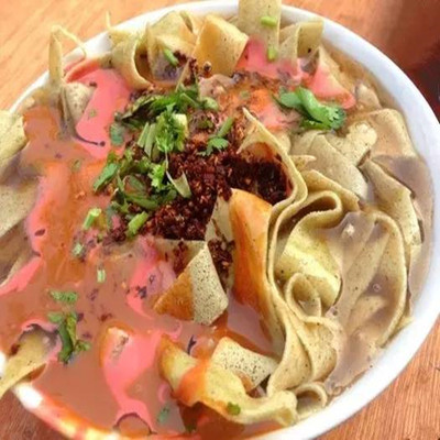 津网红小吃抖音天津早点嘎巴菜