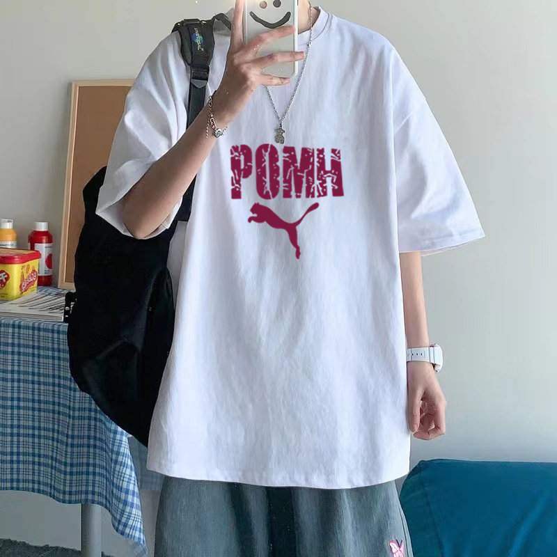 奥特莱斯夏季潮流重磅纯棉百搭宽松半袖短袖T恤男女情侣休闲班服