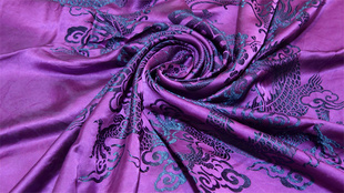 D七八十年代真丝老缎段子被面缎子旗袍面料丝绸中国风布料包邮*4