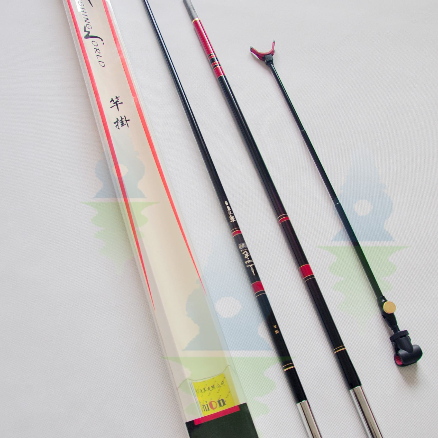 【苏州联合 鱼仙鲤 竿挂】碳素鱼竿支架并继钓鱼杆架炮台地插二节