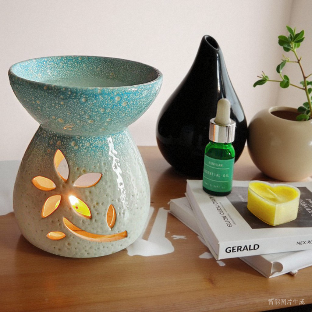 精油香薰炉蜡烛香薰灯家用室内熏香除味瑜伽香氛扩香器大容量香炉