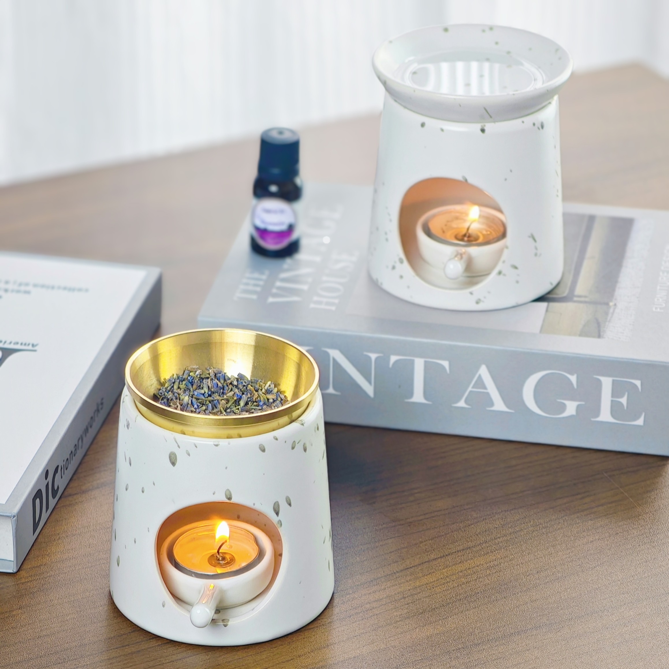 双碟精油香薰炉可干烧隔火熏香炉