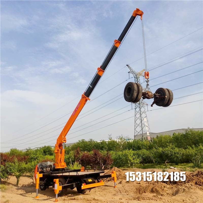 车载式吊机随车吊农村白事下葬车下葬吊棺专用三轮吊车柴油液压车