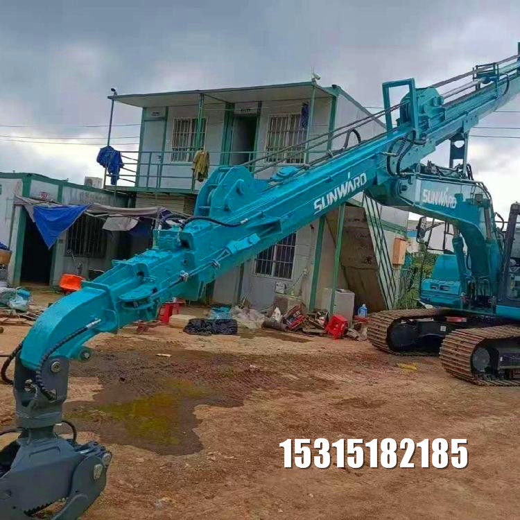 液压伸缩机械拉山臂 挖掘机改装拉山抓木机 23到25米抓木拉山机