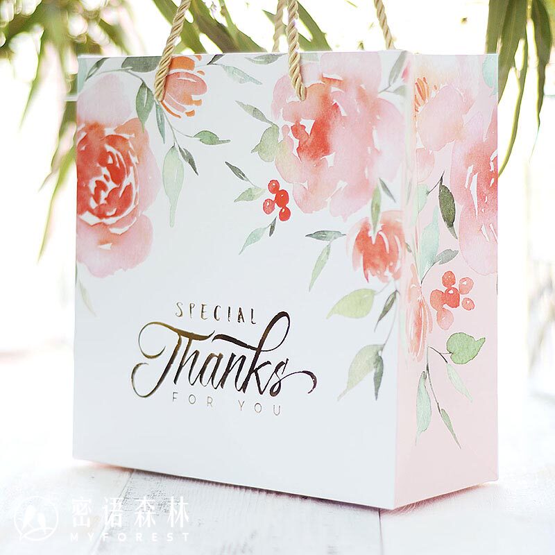 手提袋 礼品袋 婚礼回礼袋 烫金手提袋 水彩回礼袋 暖粉色FLORA在类目 节庆用品/礼品, 其它节庆用品中 - 来自Buy2taobao.com提供专业的淘宝代购服务