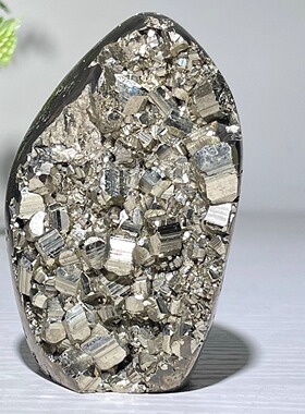 天然黄铁矿原石金属矿石矿物晶体矿标地质科普奇石收藏桌摆小礼物