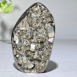 天然黄铁矿原石金属矿石矿物晶体矿标地质科普奇石收藏桌摆小礼物