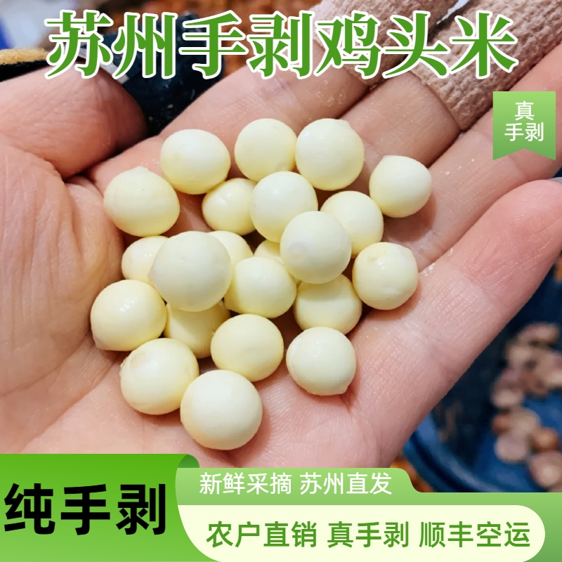 2025苏州南塘手剥鸡头米新鲜现剥鲜芡实冰冻400g装顺丰发货