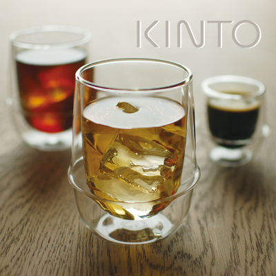 Kinto日本进口双层隔热玻璃杯啤酒杯咖啡杯泡茶杯水杯家用果汁杯-封面