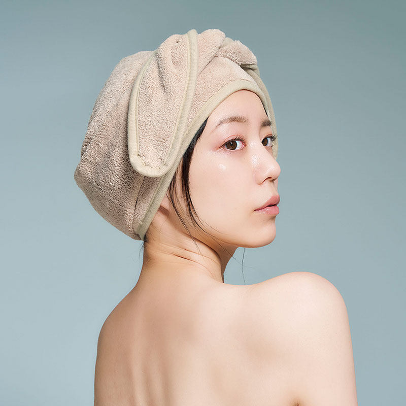 强力干发巾Cogit日本干发帽轻薄速吸水柔软多用途不移位 擦头毛巾