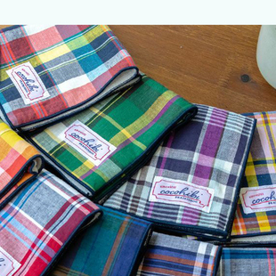 经典条纹手绢今治Prairiedog日本进口棉麻小方面巾吸水柔软高密度