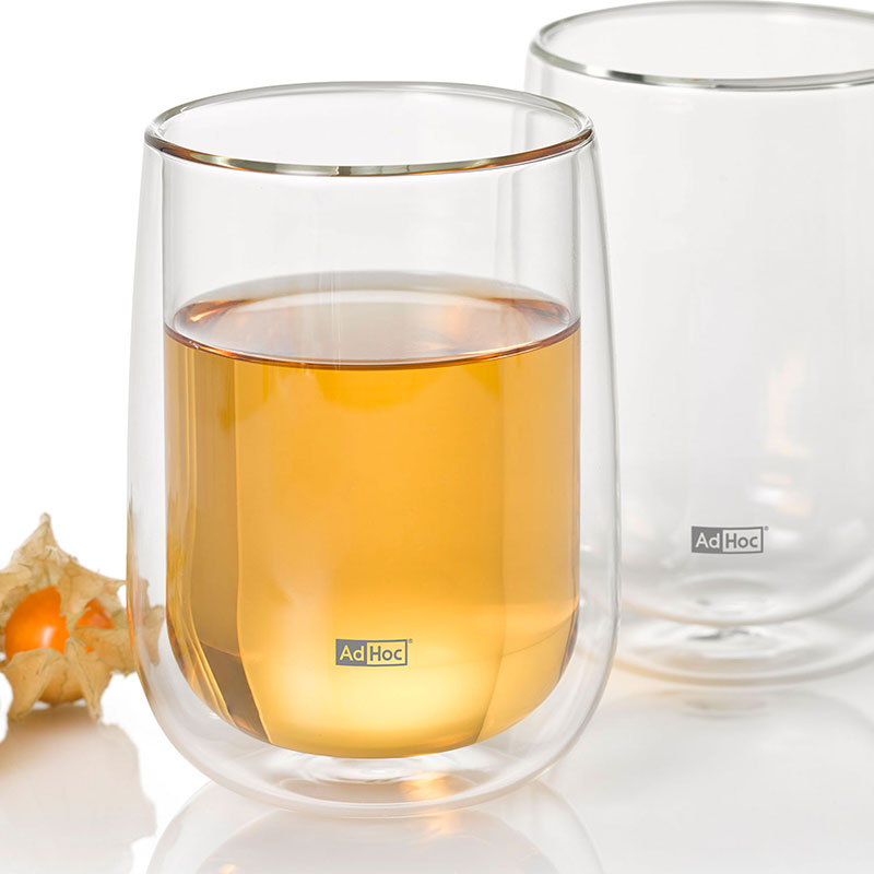 Adhoc德国进口双层耐热玻璃茶杯