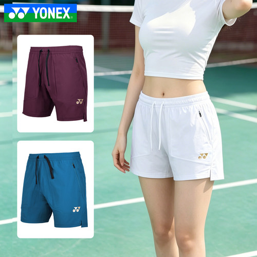YONEX尤尼克斯女生羽毛球服装yy女士学生运动短裤2209025BCR