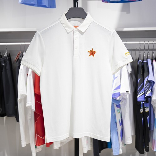 李宁短袖POLO衫吸湿排汗透气
