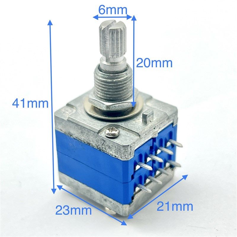 拍前询价台湾HgT 27型发烧功放平衡双联电位器A100K/B100K 8脚议