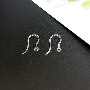 透明树脂耳勾耳坠耳环DIY手工配件长款挂钩耳针塑料耳钩女