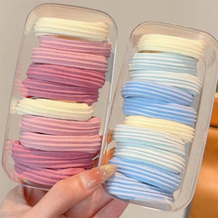 抹茶绿高颜值发圈发绳高弹力橡皮筋皮筋头绳马尾加粗高级 春夏新款