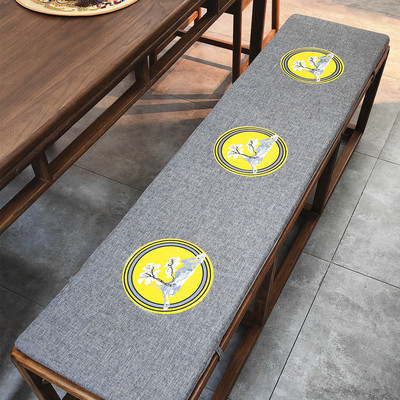 四季新品长凳长椅垫中式坐垫圈椅垫茶室坐垫实木沙发垫餐椅垫定制